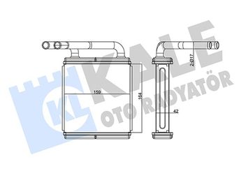 Kalorifer Radyatörü  MAHER 10714  9721143010 97211-43010 9721143100 97211-43100 9721143050