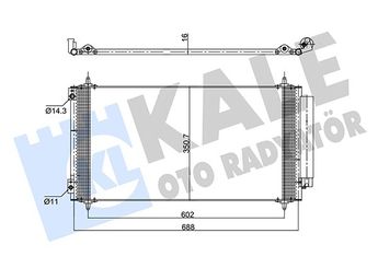 Klima Radyatörü  KALE 352590  6455FW 1401113180 1401218280 6455.FW 6455GF