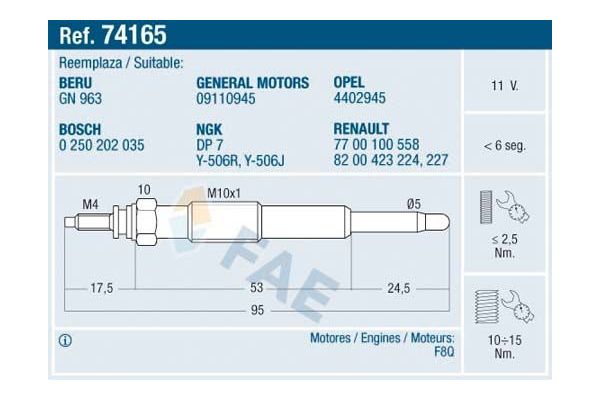 Isıtma Bujisi  NGK 2419