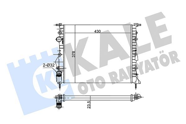 Su Radyatörü  Renault Clio II / (Makyajlı)(B/CB0)(06.2001->)  KALE 109400