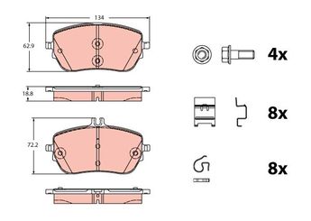Fren Disk Balata Ön TRW GDB2330  A0004206902 4206902 000 420 69 02 A 000 420 69 02