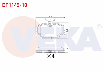 Fren Disk Balata Ön VEKA BP1145-10  