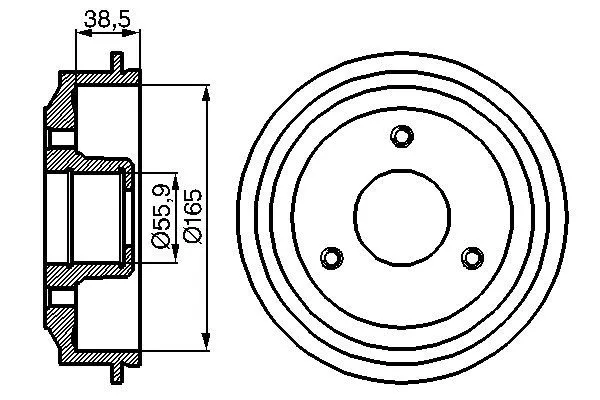 Kampana Arka Sağ veya Sol Citroen AX (03.1987->)  BOSCH 0 986 477 066
