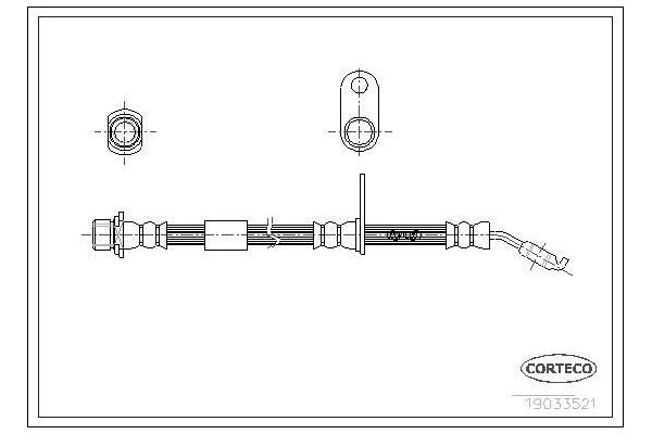 Fren Hortumu Ön Sağ veya Sol Daihatsu Cuore (L701)(1999->2003)  WALBURG WBH0654