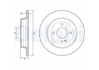 Fren Disk Ayna Arka Sağ ve Sol DELPHI BG4564  584110U300 58411-0U300 58411C8000 S584110U300
