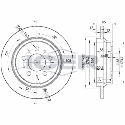 Fren Disk Ayna Arka Sağ ve Sol FROW 396.1101.015