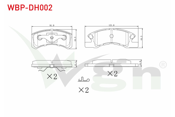 Fren Disk Balata Ön WGN WBP-DH002