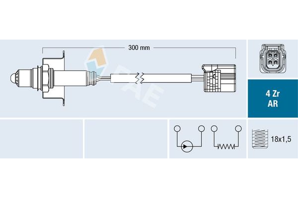 Oksijen (Lambda) Sensörü  Honda Civic Sedan (FD)(04.2006->)  MAHER 22333