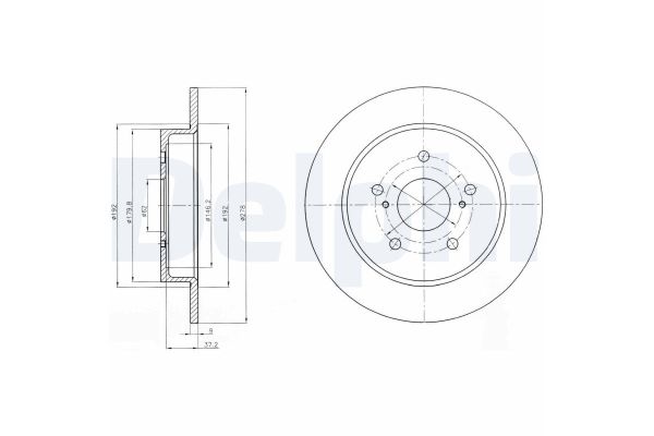 Fren Disk Ayna Arka Sağ ve Sol Fiat Sedici (189)(2006->)  DELPHI BG4222