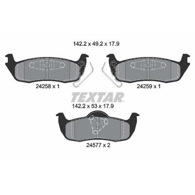 Fren Disk Balata Arka Jeep Grand Cherokee (WH)(2005->)  TEXTAR 2425801