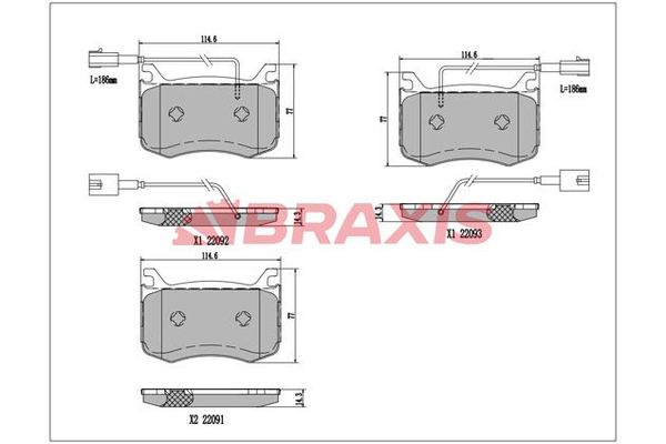 Fren Disk Balata Ön Alfa Romeo Giulia (952)(2016->)  BRAXIS AA0782