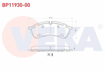 Fren Disk Balata Ön VEKA BP11930-00  
