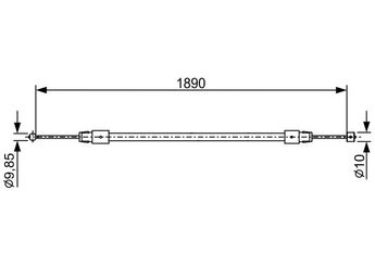 El Fren Teli Ön Sağ veya Sol BOSCH 1 987 482 444  1987482444 7L0721556B 7L0 721 556 B 7L0721556