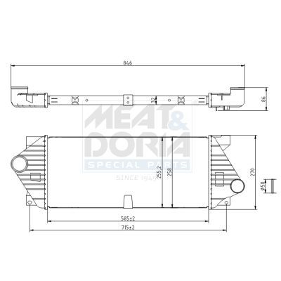 Turbo Radyatörü  Mercedes ML -Serisi (BM 163)(09.1997->)  ORİS IME163030
