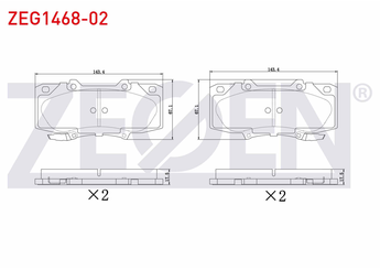 Fren Disk Balata Ön ZEGEN ZEG1468-02  TAM T2K021 MIL T123810
