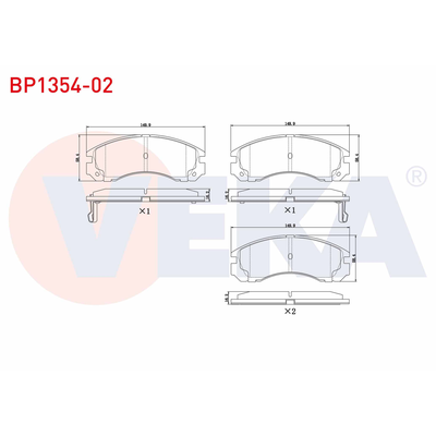 Fren Disk Balata Ön VEKA BP1354-02