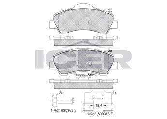Fren Disk Balata Ön EUROREPAR 1619790580  1619790580 1608691380 16 086 913 80 16 197 905 80 1647863480 16 478 634 80