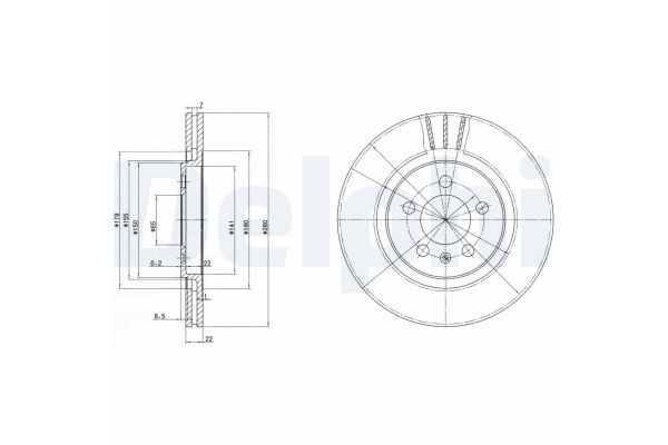 Fren Disk Ayna Ön Sağ ve Sol Volkswagen Passat Variant (315)(06.1988->1993)  DELPHI BG2713