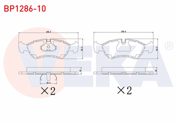 Fren Disk Balata Ön VEKA BP1286-10  