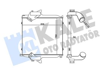 Turbo Radyatörü  KALE 349290  9425010201 9425010901 942501100 942 501 02 01 942 501 09 01 9425011001 942 501 10 01 9425010101 A9425010201 A9425010901 A9425011001