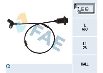 Abs Sensörü Arka Sağ FAE 78072  A2205400517 2205400517 220 540 05 17 A 220 540 05 17 ALS409 ALS-409