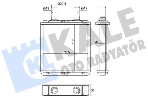 Kalorifer Radyatörü  Lada Priora (2170/2171/2172)(11.2008->)  KALE 360975