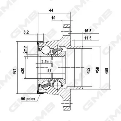 Teker Rulmanı Arka Sağ veya Sol Alfa Romeo 4C Spider (643)(2015->)  MOTORTEC TMP0431