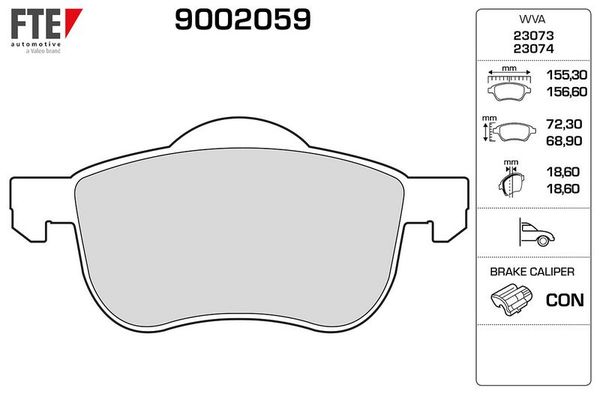 Fren Disk Balata Ön Volvo S60 Sedan (08.2000->)  FTE 9002059