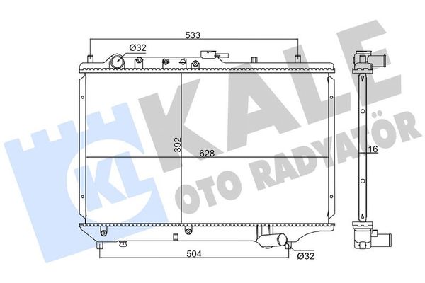Su Radyatörü  Mazda 323 Sedan (BG)(06.1989->)  KALE 345965