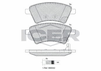 Fren Disk Balata Ön AYD 60959A  71742853 5581079J00 7 174 285 3 71750033 7 175 003 3 55810-79J00 5581079J00000 55810-79J00-000 5581079J10 55810-79J10 5581079J10000 55810-79J10-000