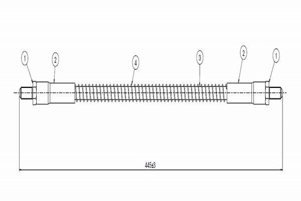 Fren Hortumu Ön Sağ veya Sol Land Rover Defender (LD)(05.1996->09.2002)  CAVO C900 019A