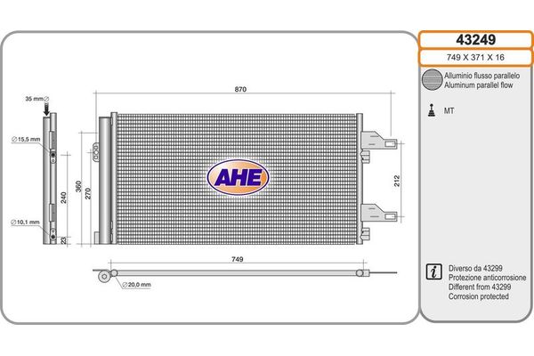 Klima Radyatörü  Fiat Ducato Luxusbus Panorama 35 (290)(06.2015->)  FIAT ORJINAL 52179720