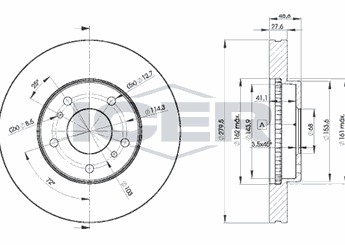 Fren Disk Ayna Ön Sağ ve Sol BSG 63-210-030  402064U107 402063Y502 40206-3Y502 402064U100 40206-4U100 402064U101 40206-4U101 402064U103 40206-4U103 40206-4U107