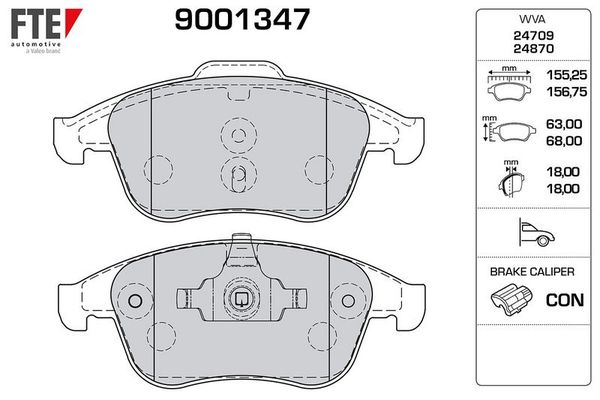 Fren Disk Balata Ön FTE 9001347