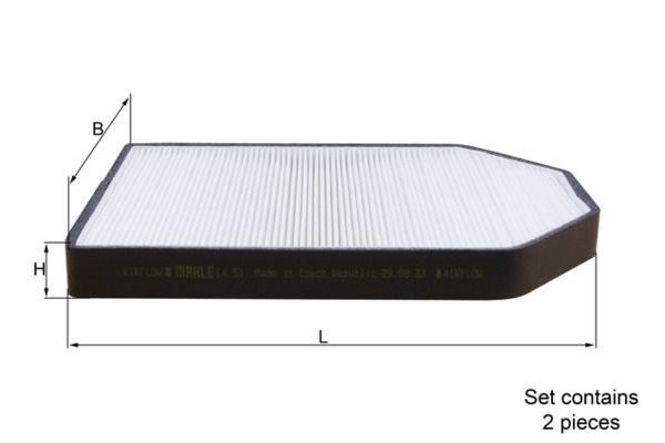 Polen Filtresi  Audi S8 (D2)(08.1996->)  MAHLE LA 51/S