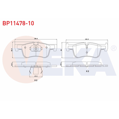 Fren Disk Balata Ön VEKA BP11478-10