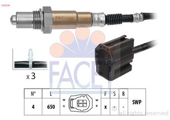 Oksijen (Lambda) Sensörü  FACET 10.8139  Z60118861A Z601-18-861A Z60118861B Z601-18-861B