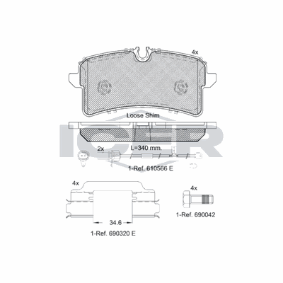 Fren Disk Balata Arka Porsche Macan (Typ 95BA)(11.2013->)  VALEO 670262