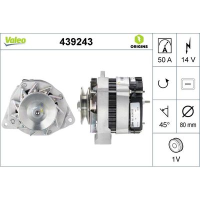 Alternatör  Citroen C15 (02.1985->)  VALEO 439243