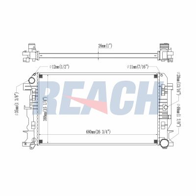 Su Radyatörü  Mercedes Sprinter III Kamyonet / Çift Kabin RWD/AWD (907)(02.2018->)  VEKA 16-4464B