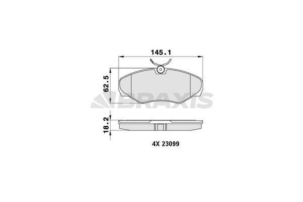Fren Disk Balata Ön Renault Avantime (07.2001->)  BRAXIS AA0035