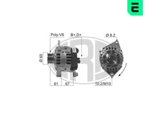 Alternatör  ERA 210586  5705AK 5705 AK 504033459