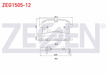 Fren Disk Balata Arka ZEGEN ZEG1505-12   4H6698451 4H0698451A 4H0 698 451A 4H0698451C 4H0698451D 4H0698451K 4H0698451L