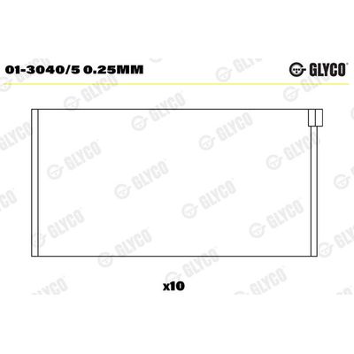Kol Yatak (0.25)  GLYCO 01-3040/5 0.25mm