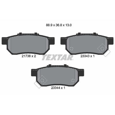 Fren Disk Balata Arka Honda Jazz (GK)(08.2015->02.2021)  EUROREPAR 1623062780