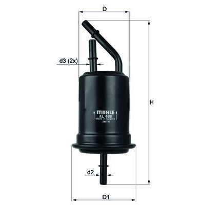 Yakıt Filtresi  Kia Rio (BC)(2000->)  MAHLE KL 488