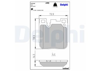Fren Disk Balata Arka DELPHI LP3249  LP3249 34212284766 3421 2284 766