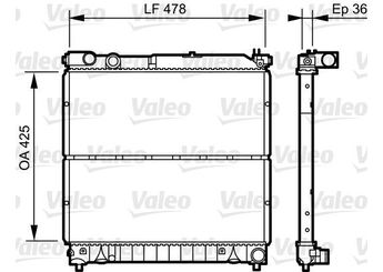 Su Radyatörü  VALEO 734919  MR968856 1770086CB0 17700-86CB0