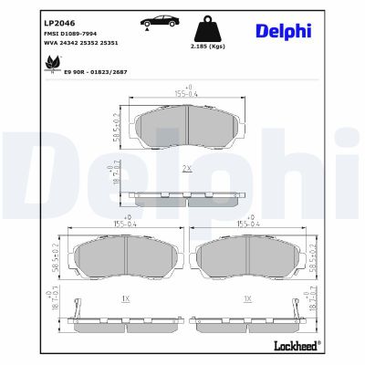 Fren Disk Balata Ön DELPHI LP2046