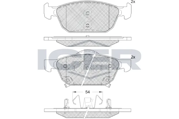 Fren Disk Balata Ön Honda Civic Sedan (FC)(10.2016->11.2021)  WONGA 27987